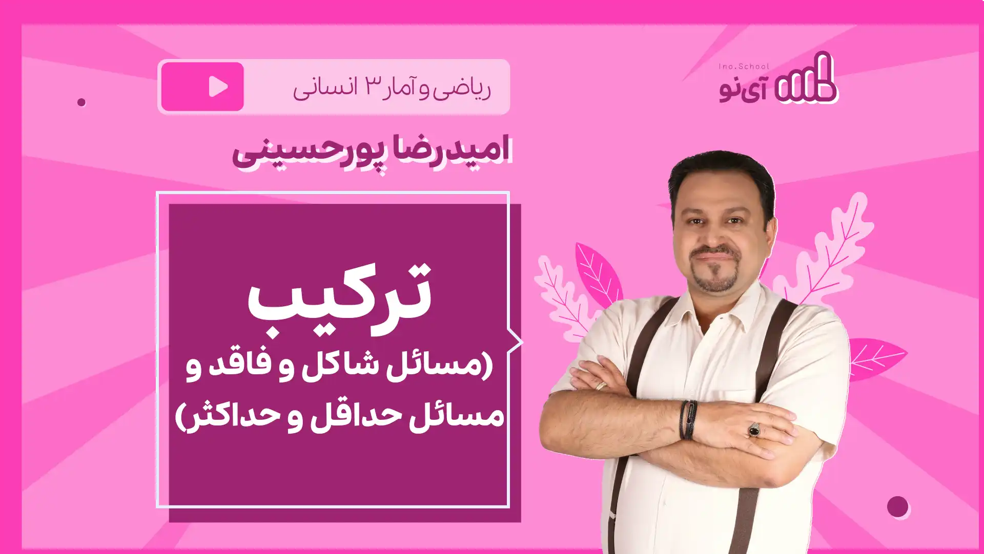 تصویر پیش نمایش درس نکته و تست ترکیب (مسائل شاکل و فاقد و مسائل حداقل و حداکثر)