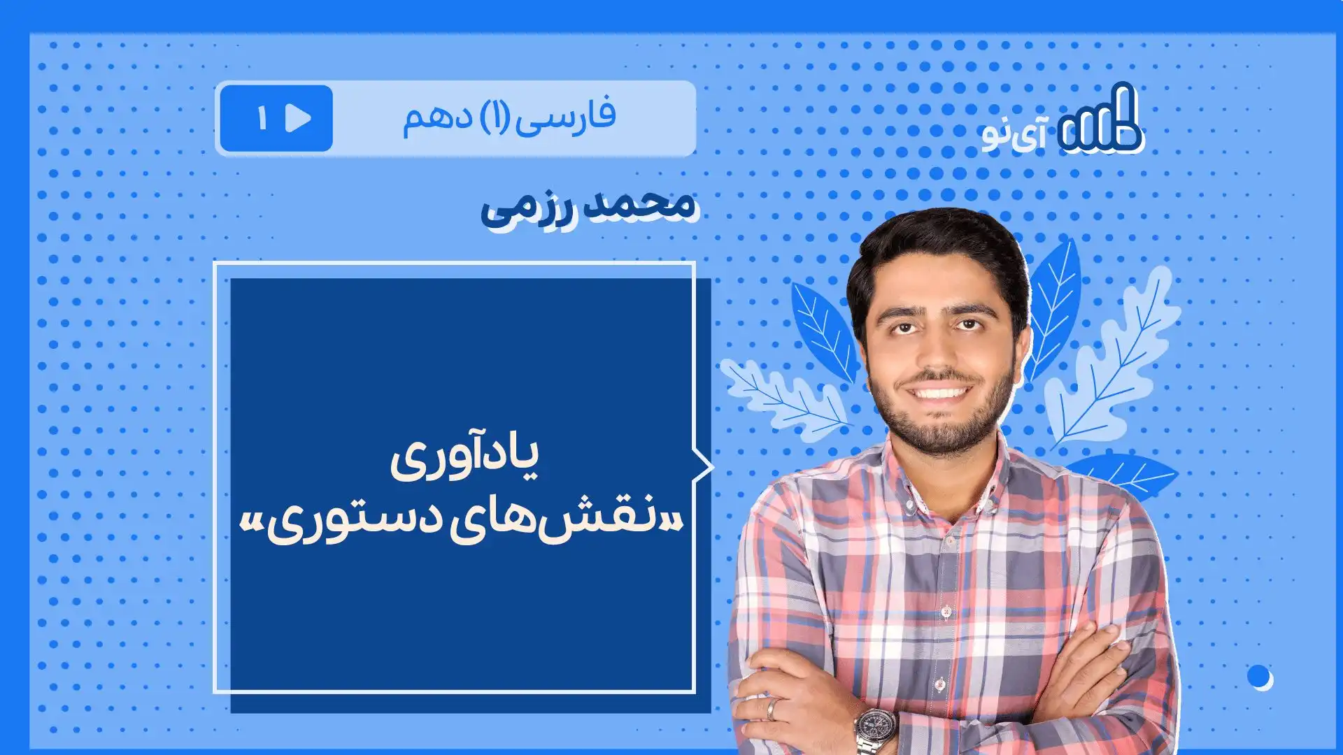 تصویر پیش نمایش درس یادآوری «نقش های دستوری»