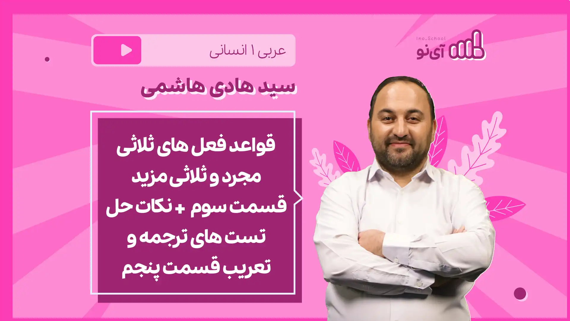تصویر پیش نمایش درس نکته و تست قواعد فعل های ثلاثی مجرد و ثلاثی مزید (3 از 3) + نکات حل تست های ترجمه و تعریب قسمت پنجم
