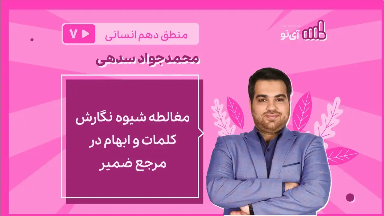تصویر پیش نمایش درس مغالطه شیوه نگارش کلمات و ابهام در مرجع ضمیر