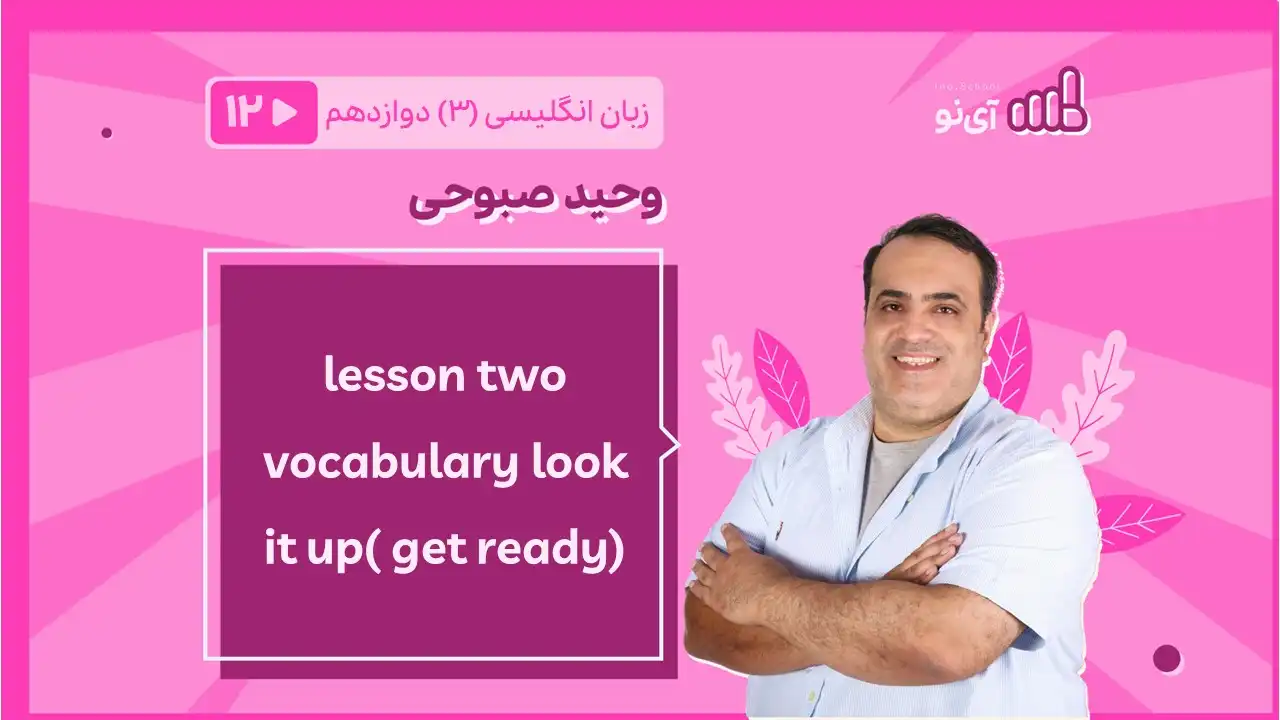 تصویر پیش نمایش درس lessson two vocabulary look it up( get ready)