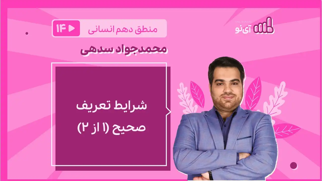 تصویر پیش نمایش درس شرایط تعریف صحیح (۱ از ۲)