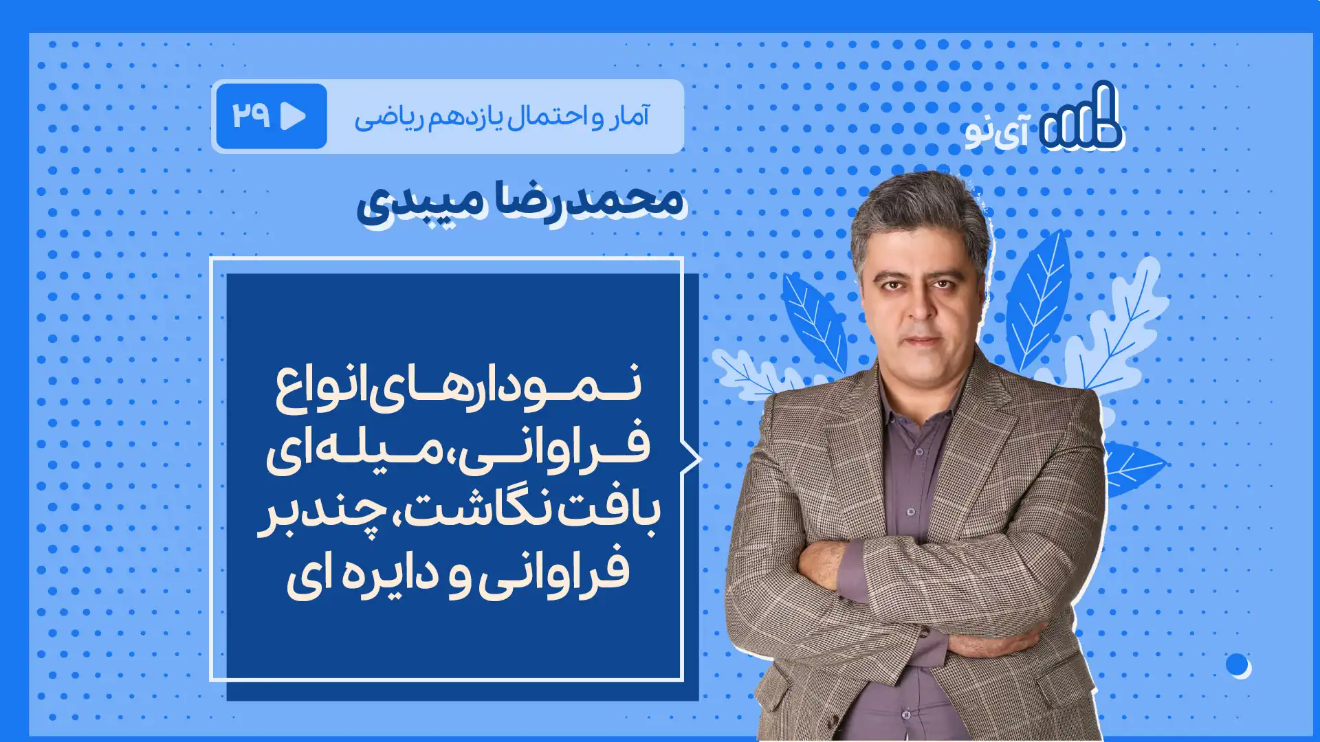 تصویر پیش نمایش درس نمودارهای انواع فراوانی - میله ای، بافت نگاشت، چندبر فراوانی و دایره ای